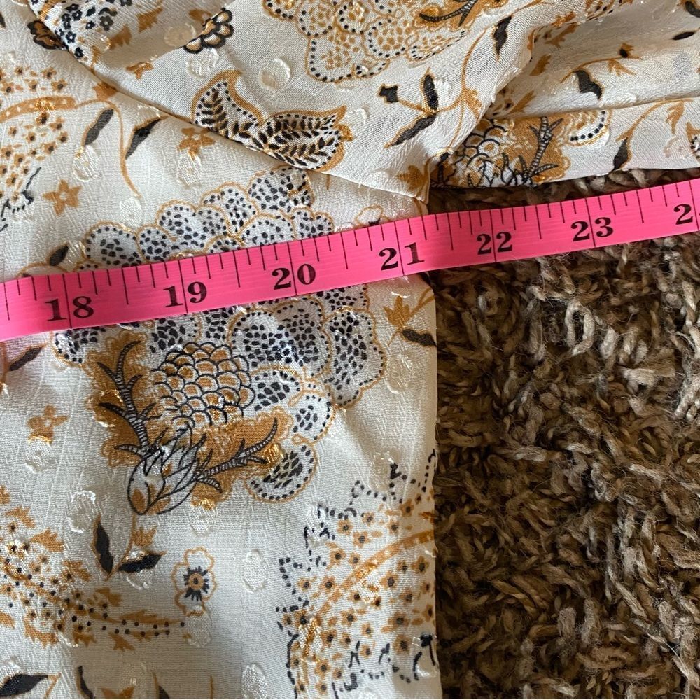 Joie floral/paisley button front blouse - Picture 12 of 14